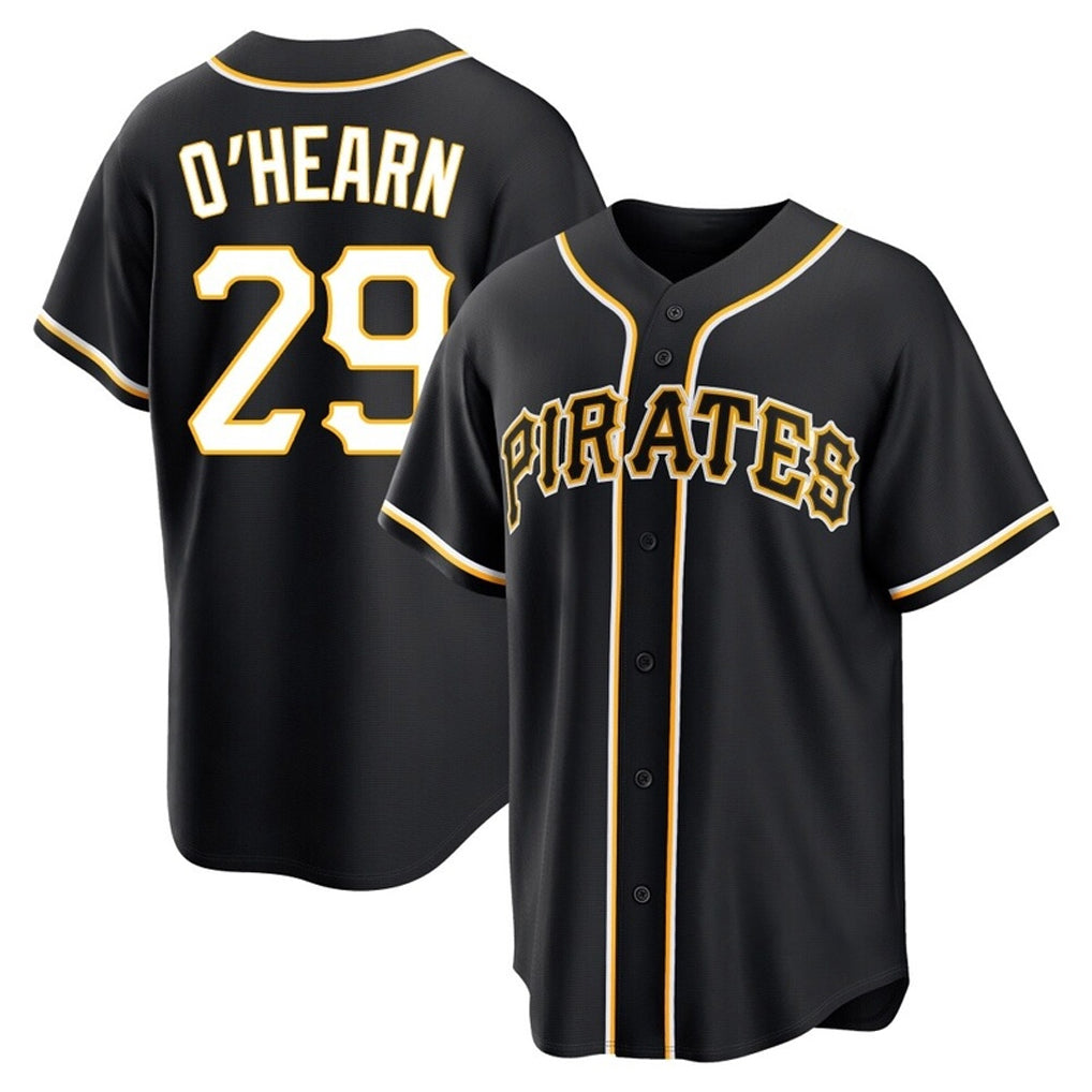 Elroe P.Pirates #29 Ryan O?¡®Hearn Player Black Fashion Out Home Game Stitched Jerseys