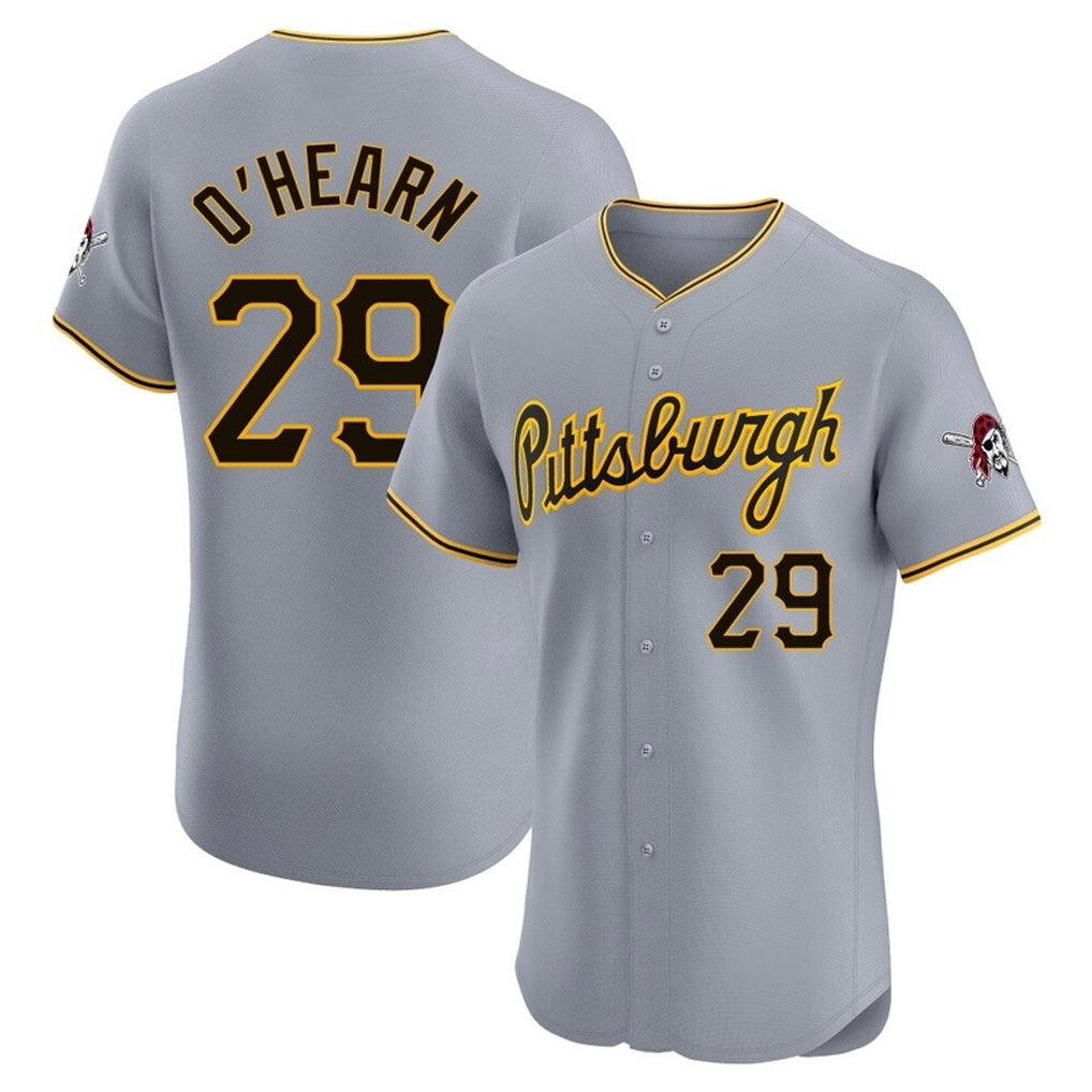 Elroe P.Pirates #29 Ryan O?¡®Hearn Player Gray Road Home Limited Elite Stitched Jerseys