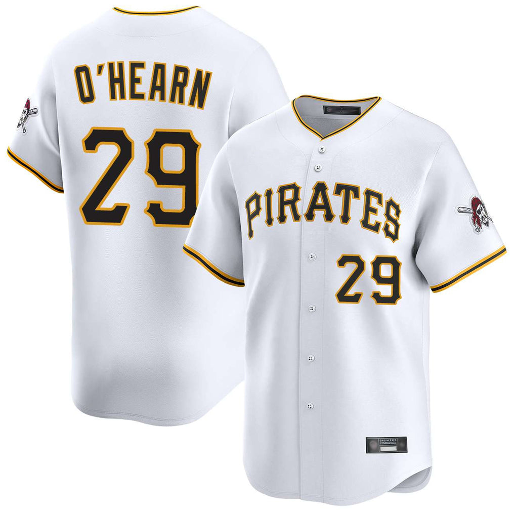 Elroe P.Pirates #29 Ryan O'Hearn Player White Home Limited Stitched Jerseys