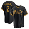 Elroe P.Pirates #2 Spencer Horwitz Player Black 2026 City Connect Home Limited Stitched Jerseys