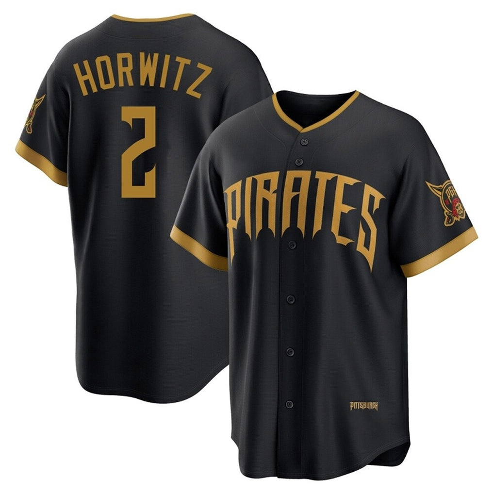 Elroe P.Pirates #2 Spencer Horwitz Player Black 2026 City Connect Home Limited Stitched Jerseys
