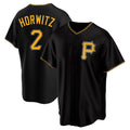 Elroe P.Pirates #2 Spencer Horwitz Player Black Alternate 2025 Home Game Stitched Jerseys