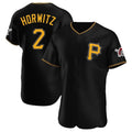 Elroe P.Pirates #2 Spencer Horwitz Player Black Alternate 2025 Home Limited Elite Stitched Jerseys
