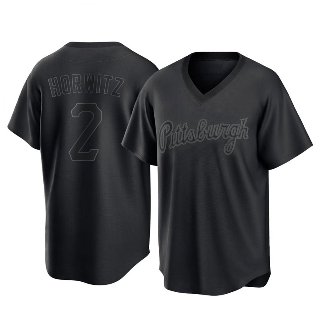 Elroe P.Pirates #2 Spencer Horwitz Player Black Fashion Home Game Stitched Jerseys