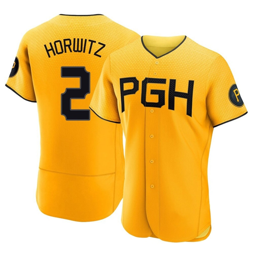 Elroe P.Pirates #2 Spencer Horwitz Player Gold City Connect Home Limited Elite Stitched Jerseys