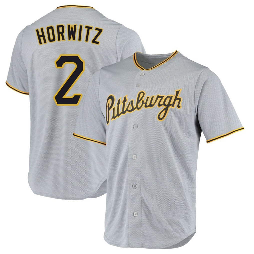 Elroe P.Pirates #2 Spencer Horwitz Player Gray Road Home Game Stitched Jerseys