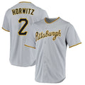 Elroe P.Pirates #2 Spencer Horwitz Player Gray Road Home Game Stitched Jerseys