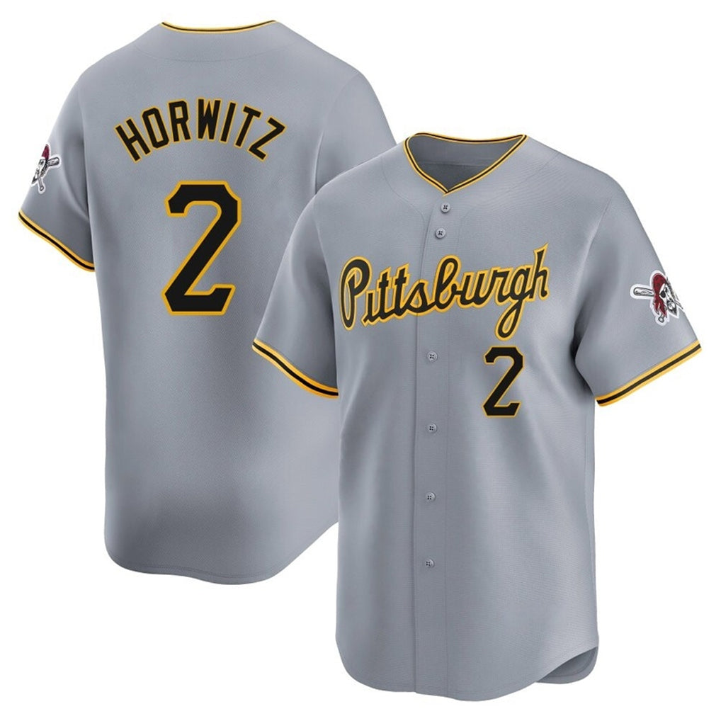 Elroe P.Pirates #2 Spencer Horwitz Player Gray Road Home Limited Stitched Jerseys