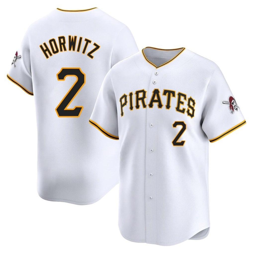 Elroe P.Pirates #2 Spencer Horwitz Player White Home Limited Stitched Jerseys