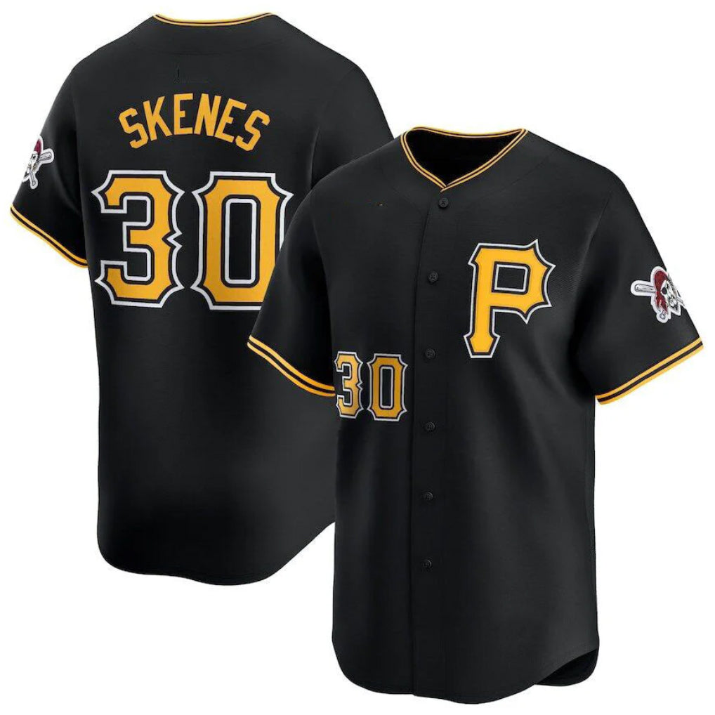 Elroe P.Pirates #30 Paul Skenes Player Black Alt Limited Home Stitched Jerseys