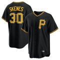 Elroe P.Pirates #30 Paul Skenes Player Black Alternate 2025 Home Game Stitched Jerseys