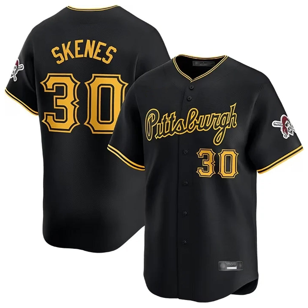 Elroe P.Pirates #30 Paul Skenes Player Black Home Limited Stitched Jerseys