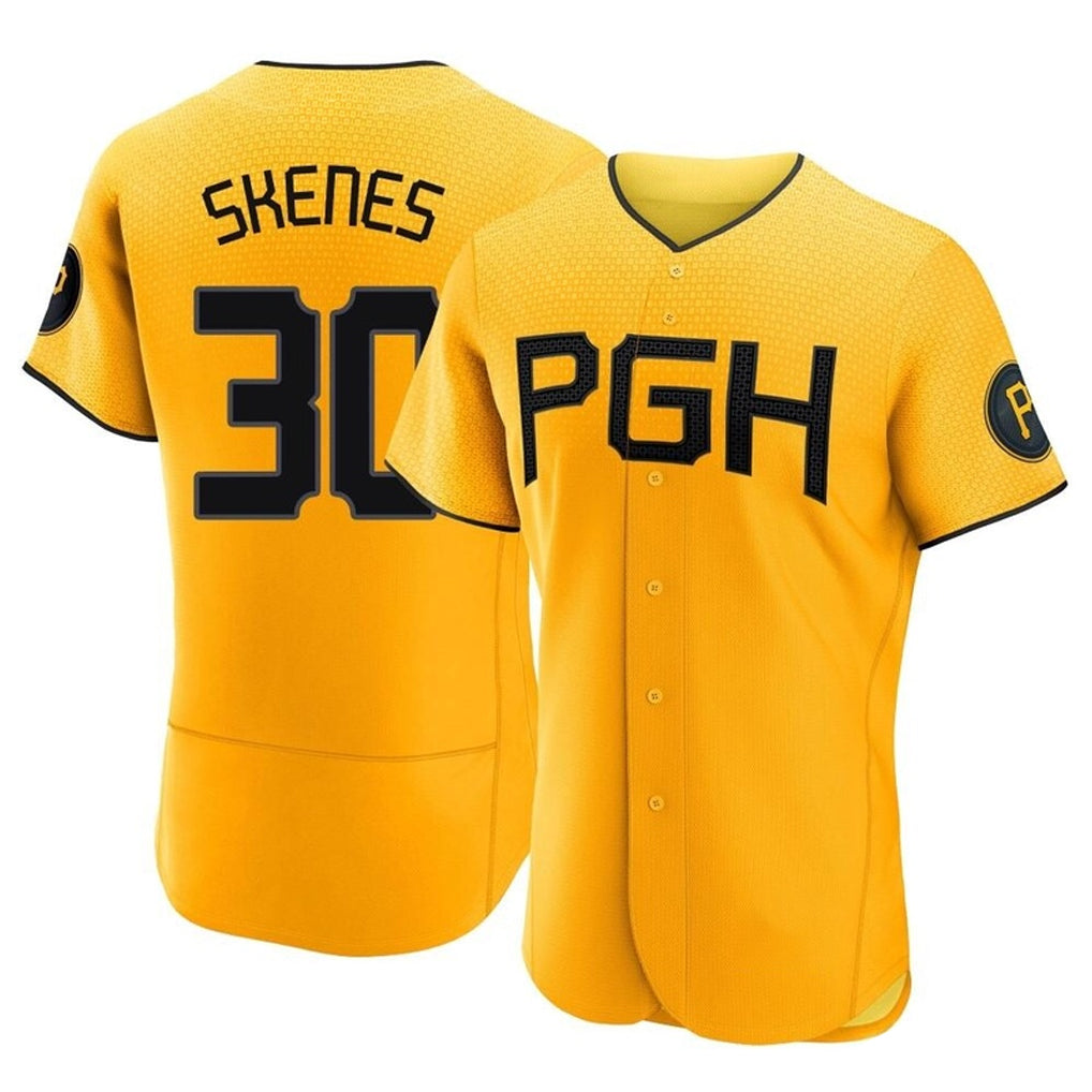 Elroe P.Pirates #30 Paul Skenes Player Gold City Connect Home Limited Elite Stitched Jerseys