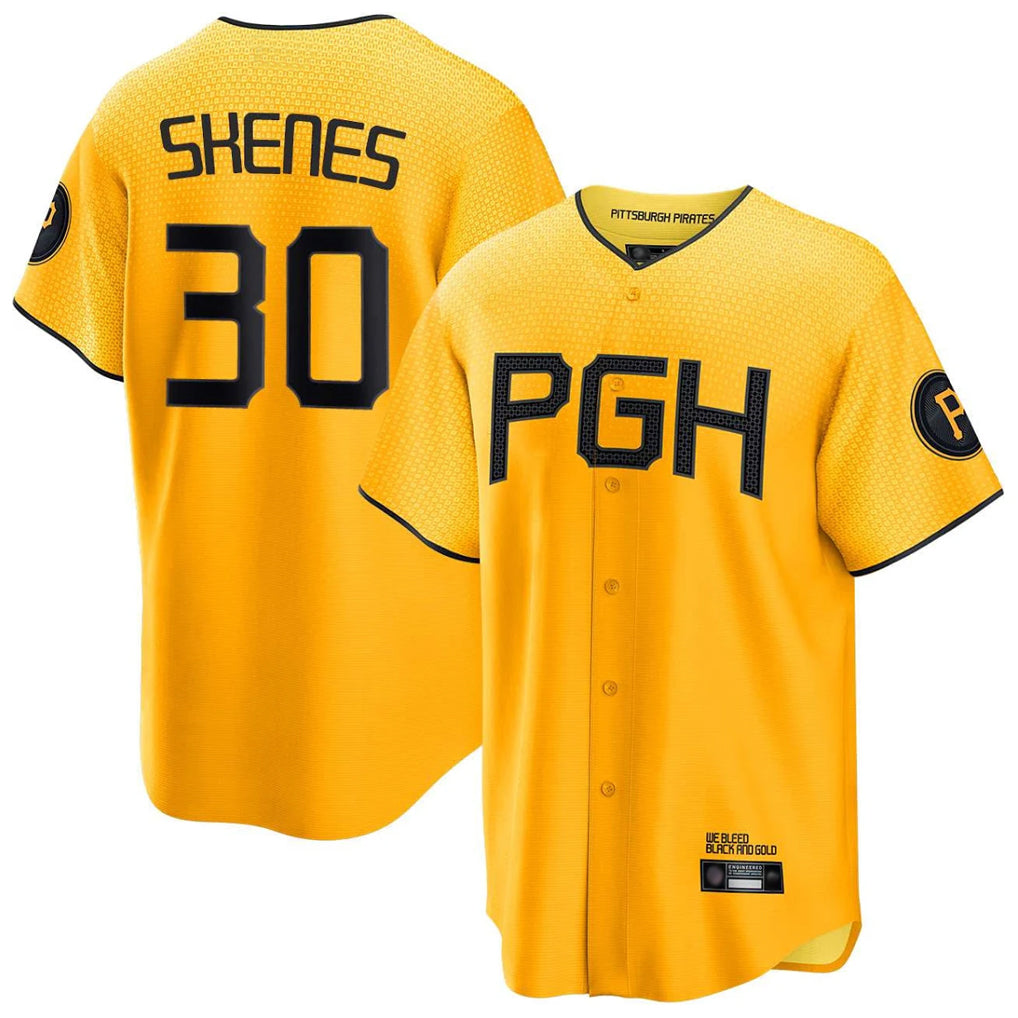 Elroe P.Pirates #30 Paul Skenes Player Gold City Connect Home Limited Stitched Jerseys