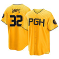 Elroe P.Pirates #32 Henry Davis Player Gold City Connect Home Game Stitched Jerseys
