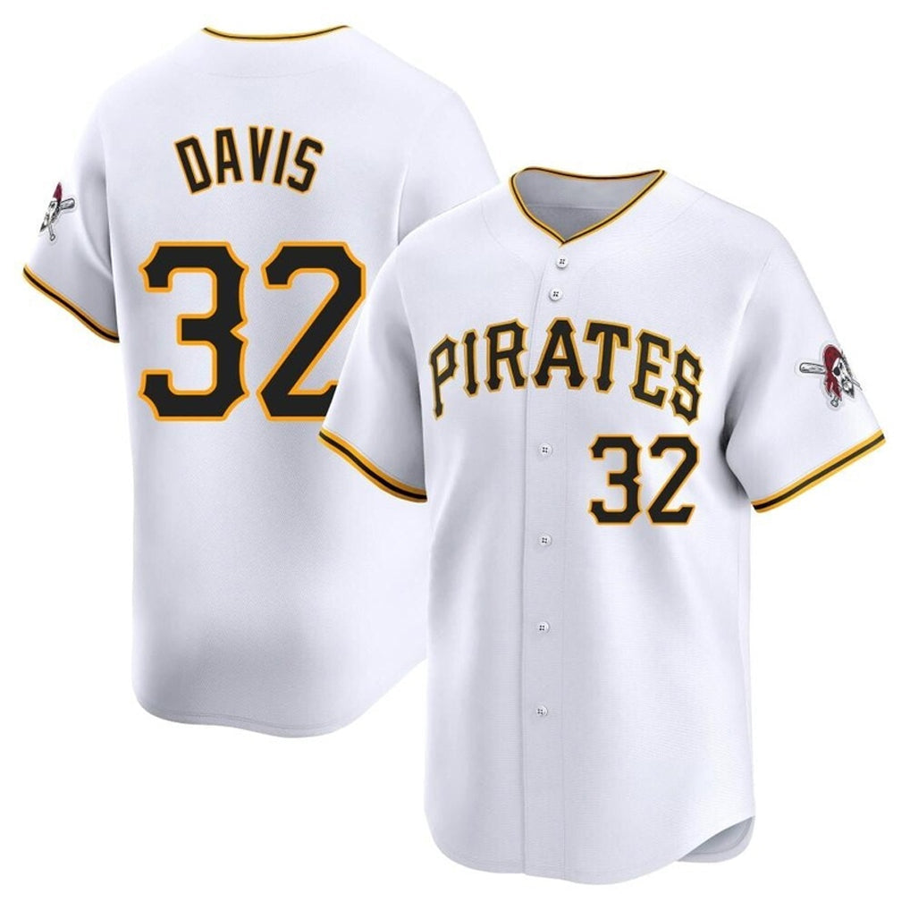Elroe P.Pirates #32 Henry Davis Player White Home Limited Stitched Jerseys