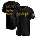 Elroe P.Pirates #55 Jason Delay Player Black Home Limited Elite Stitched Jerseys