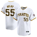 Elroe P.Pirates #55 Jason Delay Player White Home Limited Stitched Jerseys