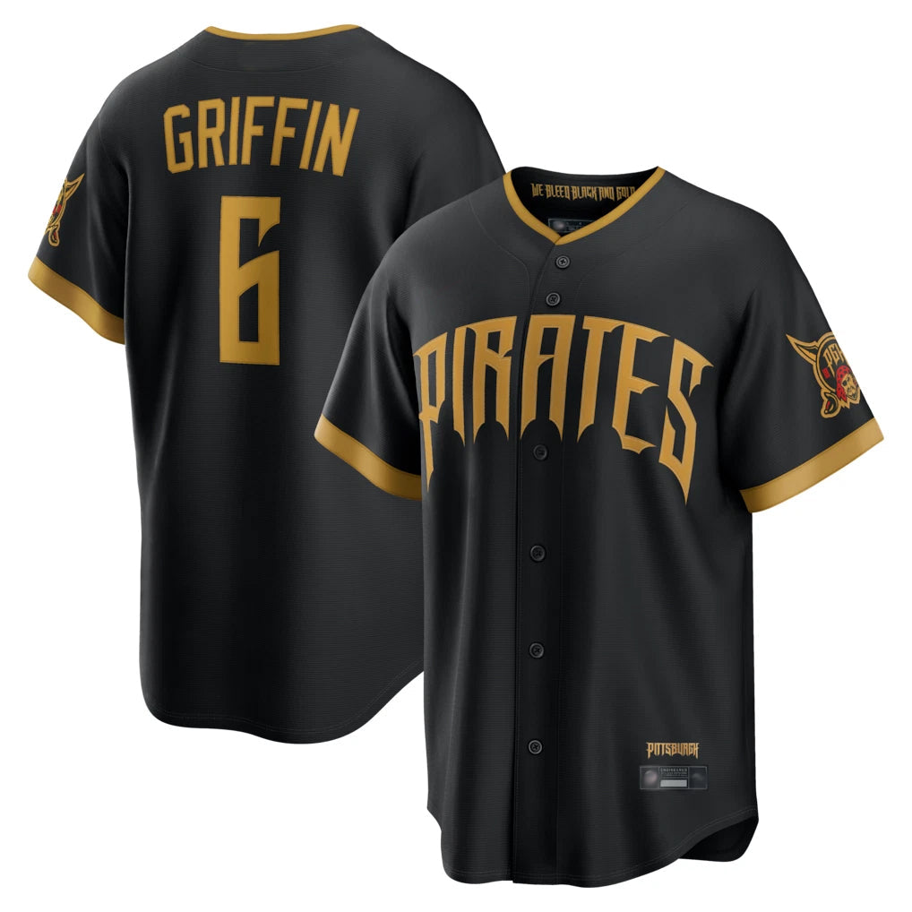 Elroe P.Pirates #6 Konnor Griffin Player Black 2026 City Connect Home Game Stitched Jerseys