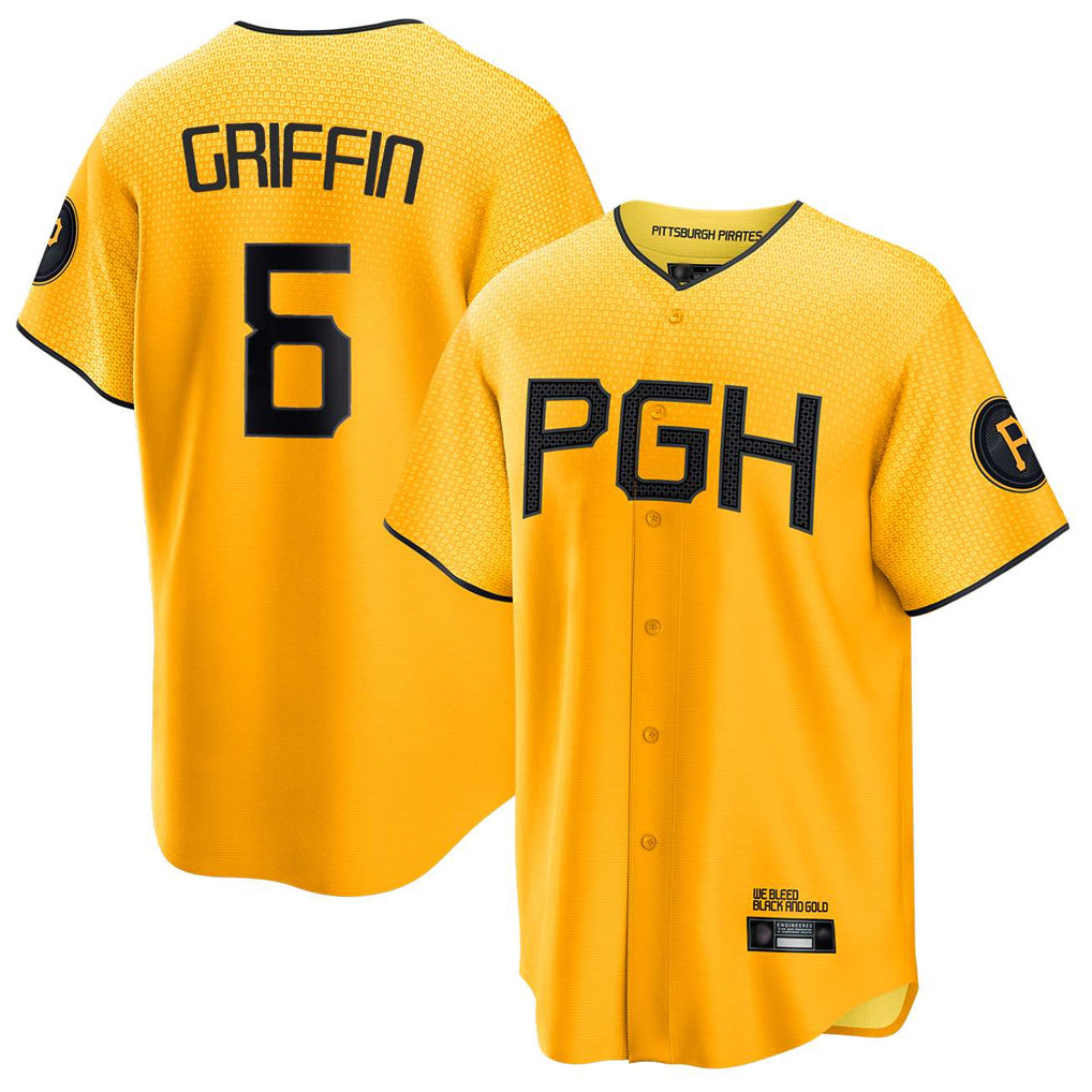 Elroe P.Pirates #6 Konnor Griffin Player Gold City Connect Home Game Stitched Jerseys