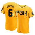 Elroe P.Pirates #6 Konnor Griffin Player Gold City Connect Home Limited Elite Stitched Jerseys