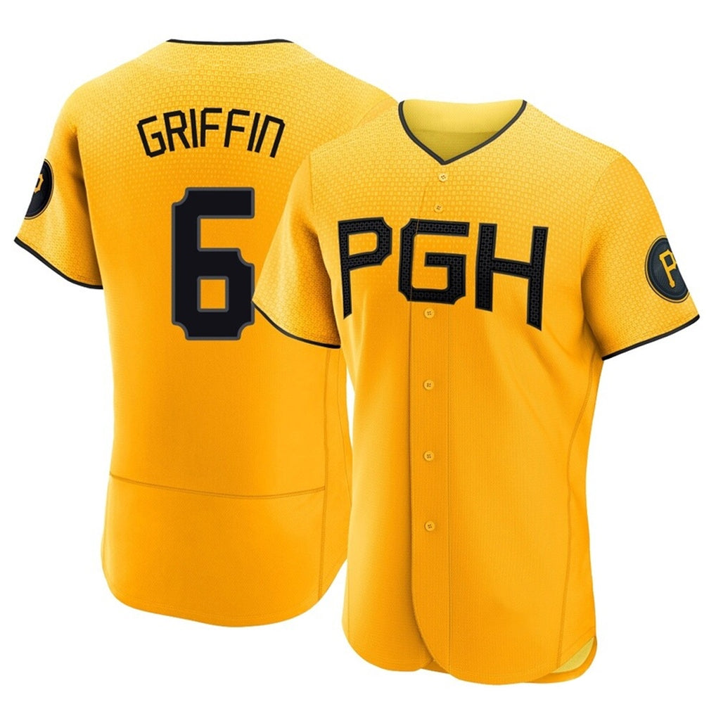 Elroe P.Pirates #6 Konnor Griffin Player Gold City Connect Home Limited Elite Stitched Jerseys