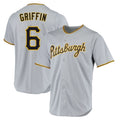 Elroe P.Pirates #6 Konnor Griffin Player Gray Road Home Game Stitched Jerseys