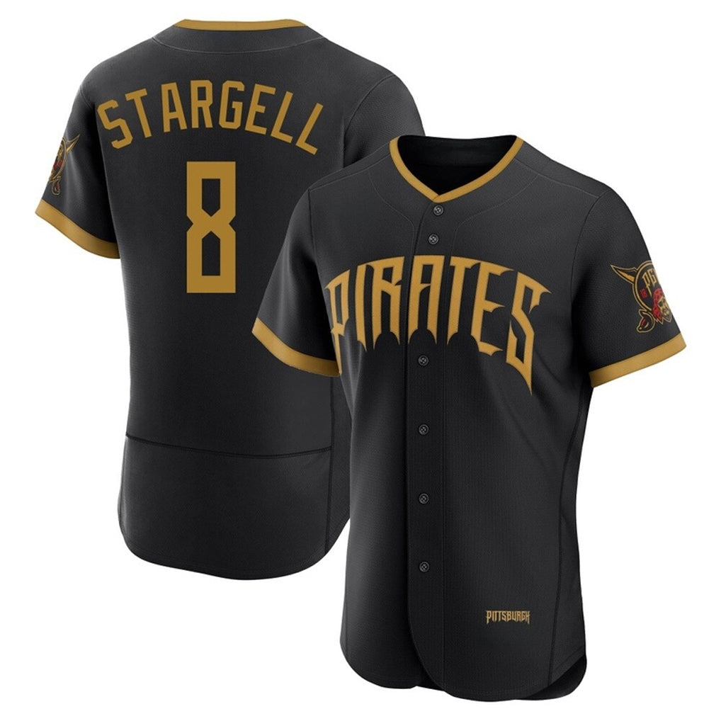 Elroe P.Pirates #8 Willie Stargell Player Black 2026 City Connect Home Limited Elite Stitched Jerseys