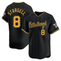 Elroe P.Pirates #8 Willie Stargell Player Black Alt Home Limited Stitched Jerseys