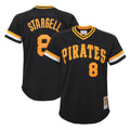 Elroe P.Pirates #8 Willie Stargell Player Black Mitchell & Ness Black Cooperstown Collection Mesh Batting Limited Stitched Jerseys
