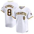 Elroe P.Pirates #8 Willie Stargell Player White Home Limited Stitched Jerseys