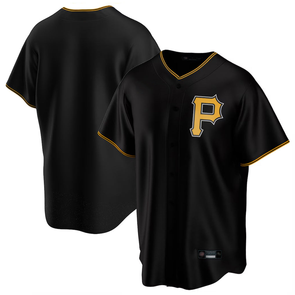 Elroe P.Pirates Blank Player Black Alternate 2025 Home Game Stitched Jerseys