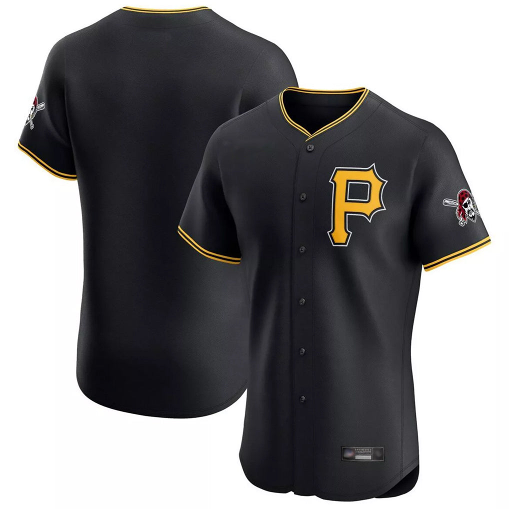 Elroe P.Pirates Blank Player Black Alternate 2025 Home Limited Elite Stitched Jerseys