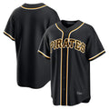 Elroe P.Pirates Blank Player Black Fashion Out Home Game Stitched Jerseys