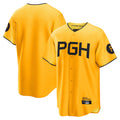 Elroe P.Pirates Blank Player Gold City Connect Home Game Stitched Jerseys