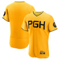 Elroe P.Pirates Blank Player Gold City Connect Home Limited Stitched Jerseys