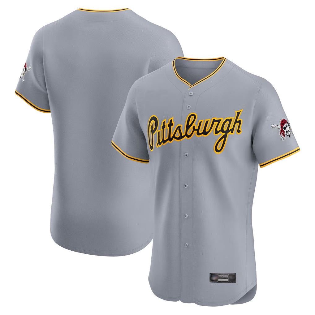 Elroe P.Pirates Blank Player Gray Road Home Limited Elite Stitched Jerseys