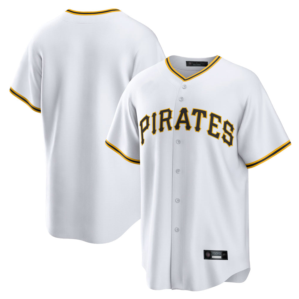 Elroe P.Pirates Blank Player White Home Game Stitched Jerseys