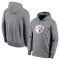 Elroe P.Steelers Gray LOGO Pullover Hoodies Limited Blank Player Stitched Jerseys