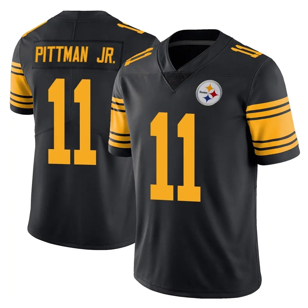 Elroe P.Steelers #11 Michael Pittman Jr. Player Black Limited Color Rush Home Game Stitched Jerseys
