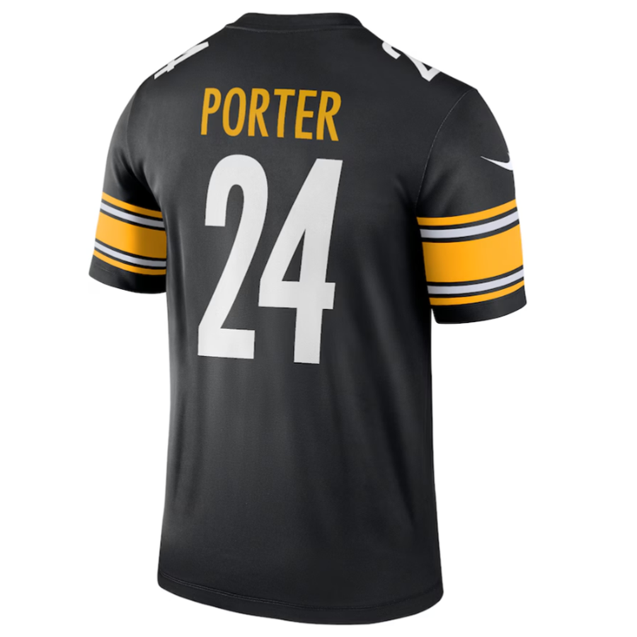 Elroe P.Steelers #24 Joey Porter Jr. Black Legend American Stitched Jersey