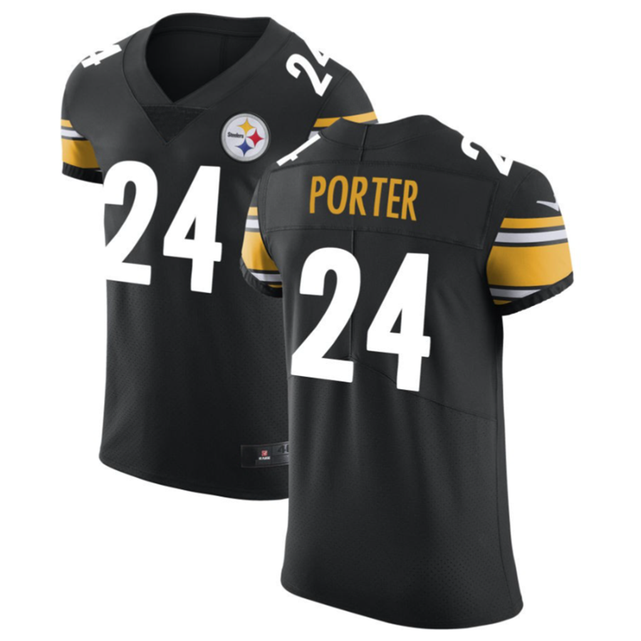 Elroe P.Steelers #24 Joey Porter Jr. Black Vapor Untouchable Elite American Stitched Jerseys