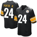 Elroe P.Steelers #24 Joey Porter Jr. Player Black Game Home Stitched Jerseys
