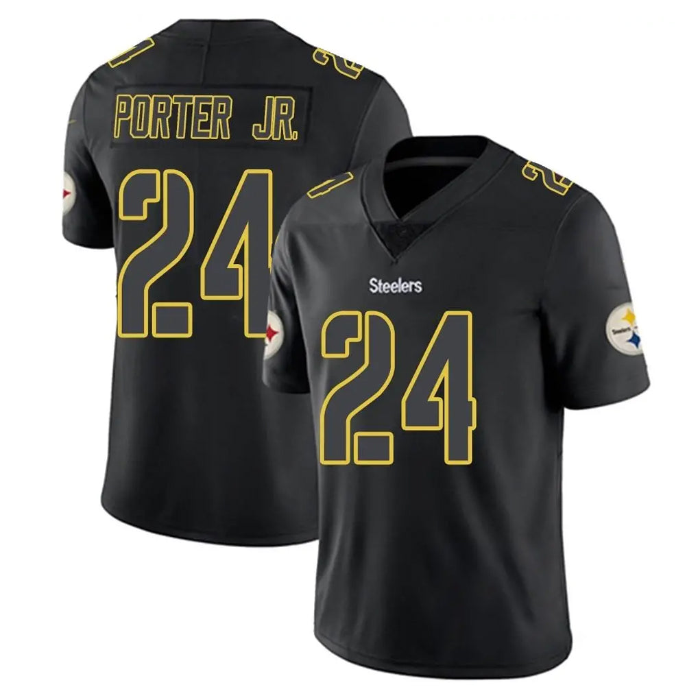 Elroe P.Steelers #24 Joey Porter Jr. Player Black Impact Limited Home Game Stitched Jerseys