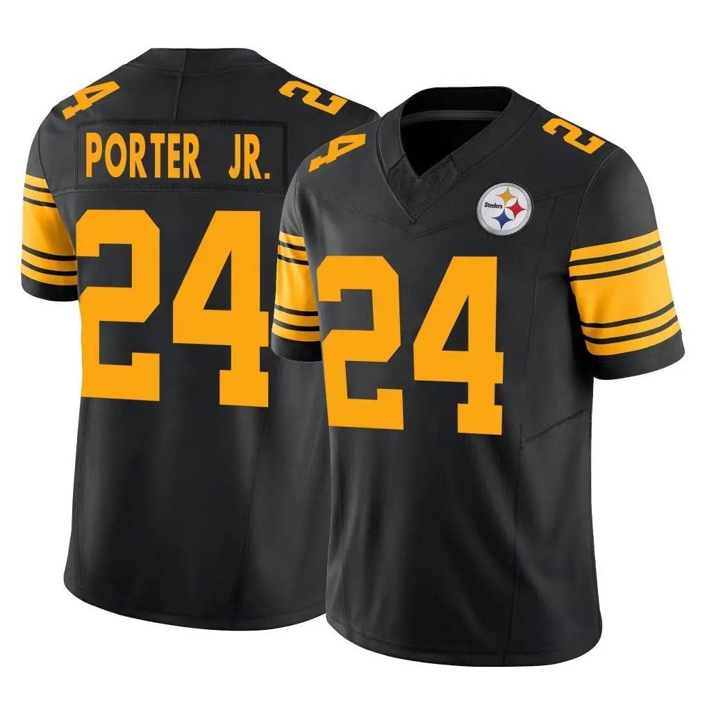 Elroe P.Steelers #24 Joey Porter Jr. Player Black Limited 2nd Alternate Vapor F.U.S.E. Home Game Stitched Jerseys