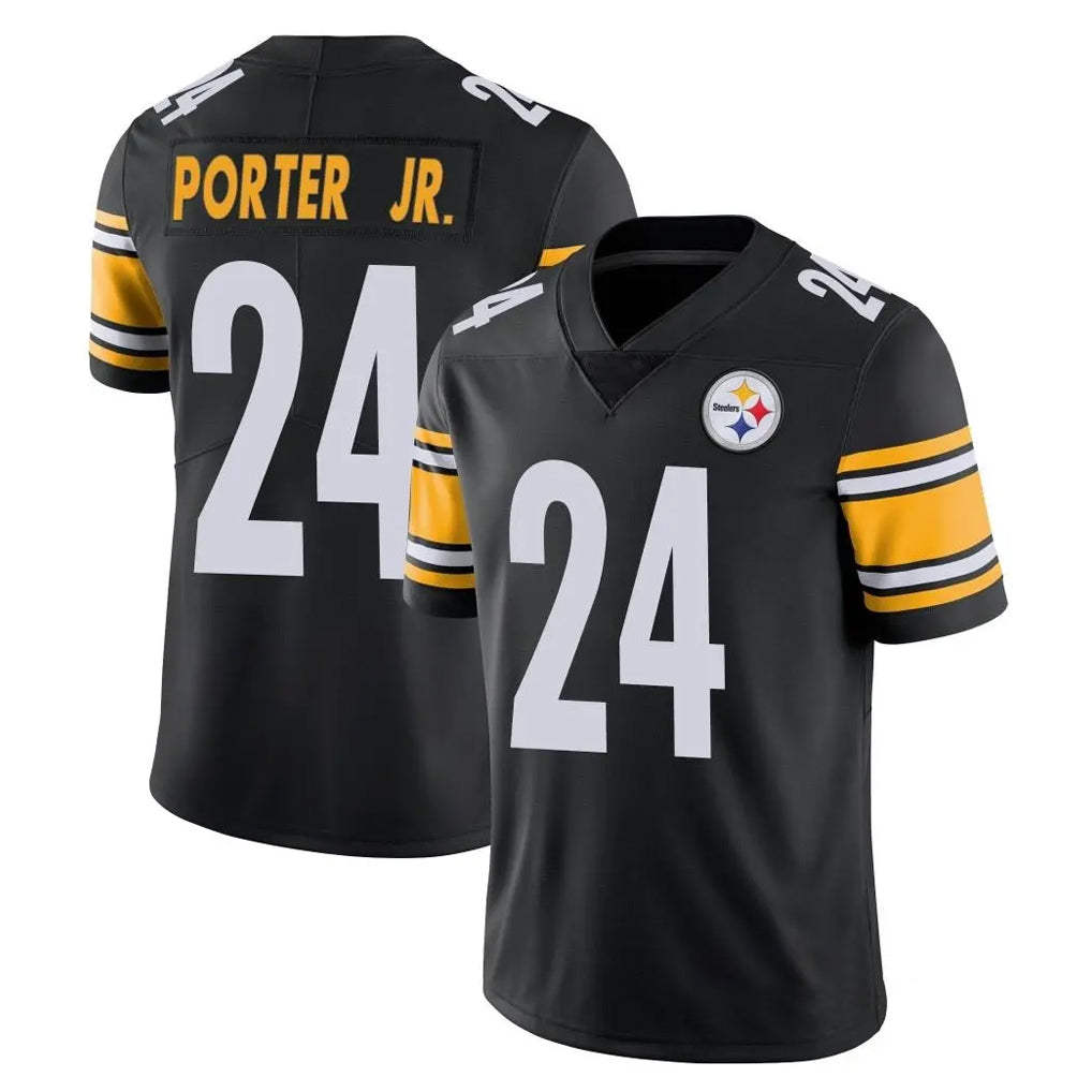 Elroe P.Steelers #24 Joey Porter Jr. Player Black Limited Vapor Untouchable Home Game Stitched Jerseys