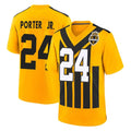Elroe P.Steelers #24 Joey Porter Jr. Player Gold Limited 1933 Throwback Home Game Stitched Jerseys