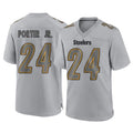 Elroe P.Steelers #24 Joey Porter Jr. Player Gray Atmosphere Fashion Home Game Stitched Jerseys