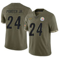 Elroe P.Steelers #24 Joey Porter Jr. Player Salute To Service Limited Olive Stitched Jerseys