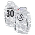 Elroe P.Steelers #30 Jaylen Warren Player Arctic Camo Limited Salute to Service Pullover Hoodies Game Stitched Jerseys